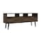 Tuhome Oslo Tv Stand for TV's up 51 in. Two Drawers, Four Legs, Three Open Shelves, Dark Walnut RLC6708 - alternate 6